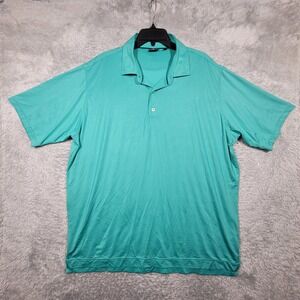 FootJoy Golf‎ Polo Shirt Mens 2XL Green Blue Short Sleeve Athletic